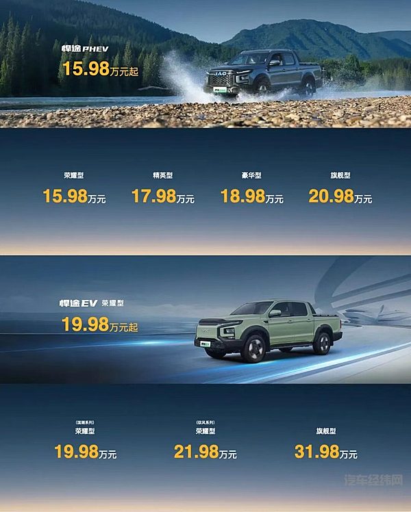 千钧之势，敢纵山河！悍途PHEV、悍途EV全球上市，15.98万元起