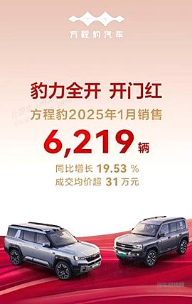 中国销冠 比亚迪1月销量超30万台 出口量飙升83.4%