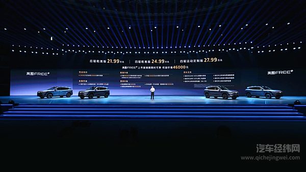 岚图FREE+售价21.99万元—27.99万元