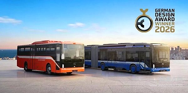比亞迪電動大巴雙車型獲2026德國設計獎