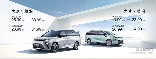 上汽大通MAXUS大家9超混、大家7超混登陆北京车展，预订价19.99万元起
