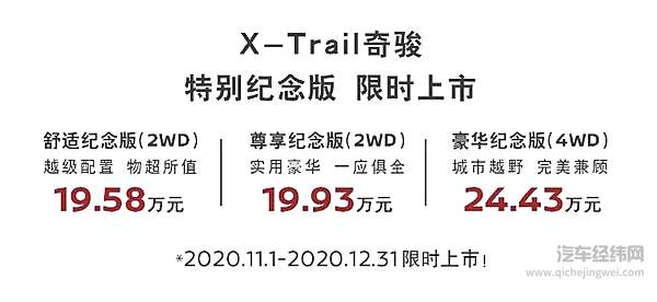 限定版！ 东风日产奇骏特别纪念版限时上市！