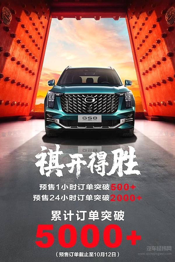 全新第二代GS8量产下线 预售订单突破5000台！