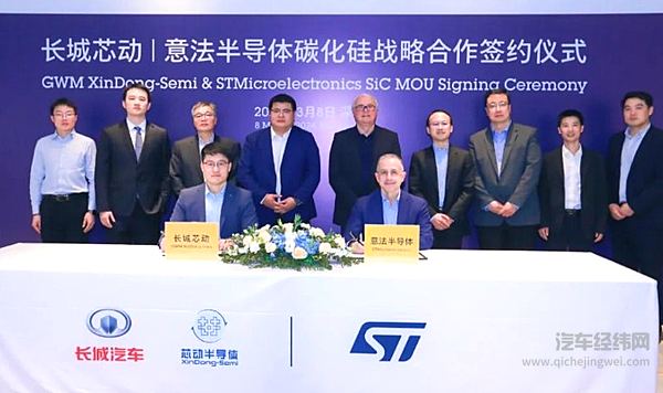 加大新能源发展力度 长城汽车芯动半导体与意法半导体签署战略合作协议