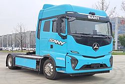 三一重工江山 標(biāo)載版 640kw 4X2 純電動(dòng)重卡牽引車 (HQC41800SWBEV2)636kwh