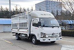 福田祥菱M 127馬力 4X2 4.12米 倉(cāng)柵式國(guó)六燃?xì)馕⒖ㄝd貨車 (東安變速箱)(BJ5045CCY3JC6-33)