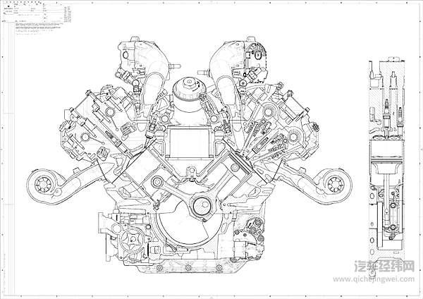 玛莎拉蒂甚至把Nettuno发动机的CAD图纸都放了出来，甚是带有炫耀的意味