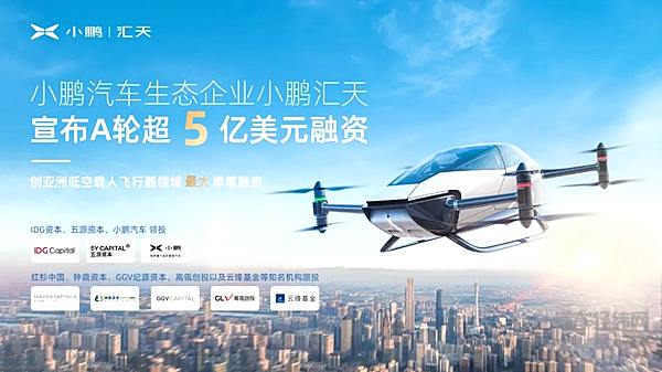 小鹏汇天完成5亿美元融资