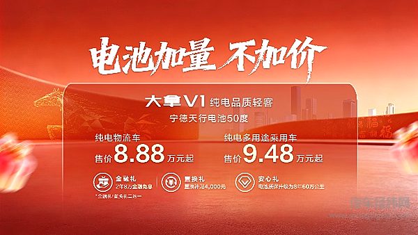 大拿V1（宁德天行电池50度）上市