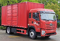 一汽解放青汽解放JK6 260馬力 4X2 5.4米 廂式國(guó)六中卡載貨車(chē) (法士特變速箱)(CA5181XXYP28K2L1E6A80)