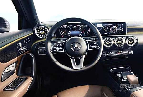 奔驰新A级内饰官图 简直就是小型的S级