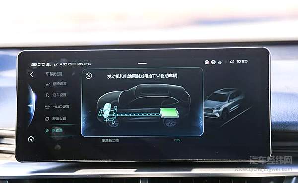 发动机和电池同时发电给驱动电机驱动车辆