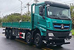 北奔重卡北奔V360kw 8X4 9.5米 栏板式纯电动重卡载货车 (手自一体变速箱)(ND1310DBXJ7Z01BEV)281.9kwh