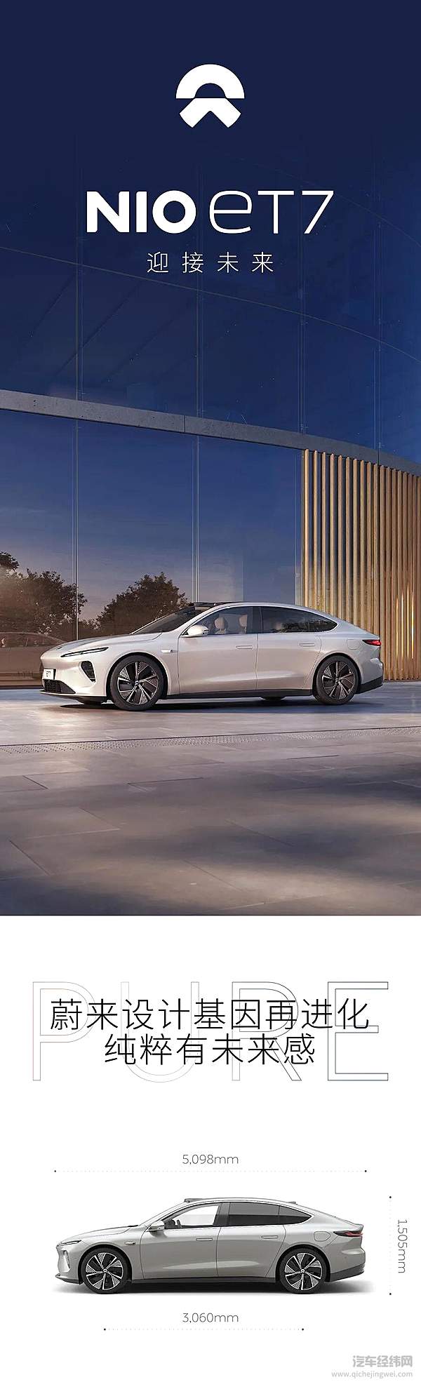 蔚来发布首款旗舰轿车ET7 全面升级