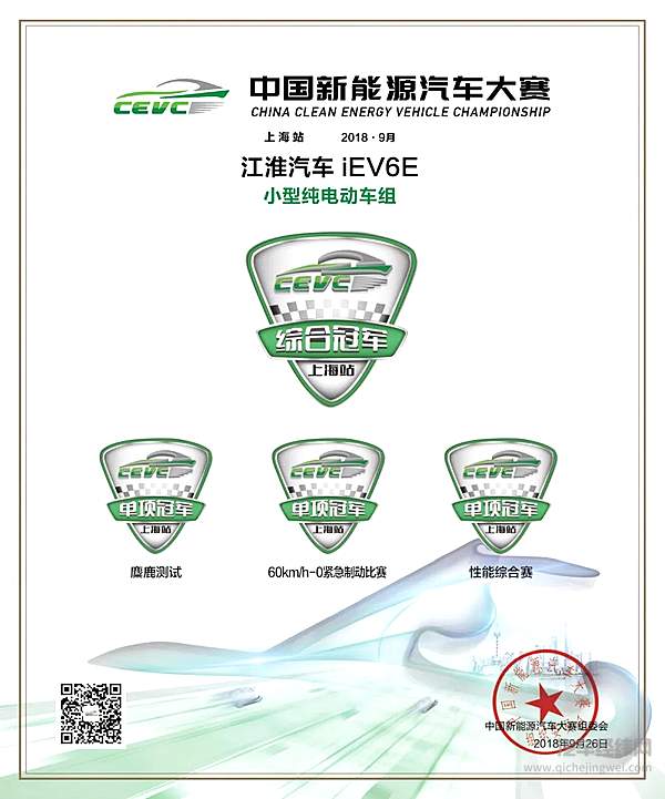 iEV6E品冠+销冠双冠王