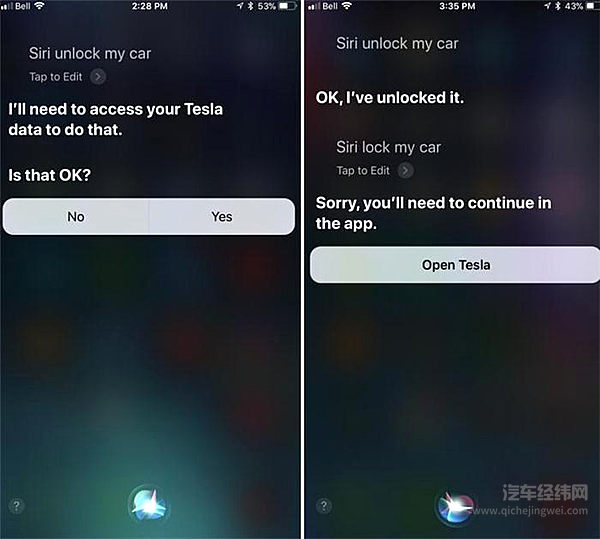 特斯拉升级后新增Siri功能 借助iOS实现远程操控