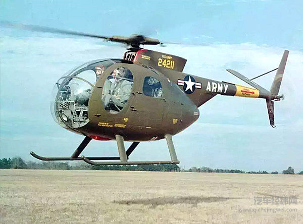 直升机极速榜第2名：美国MH-6“杀手蛋”多用途直升机