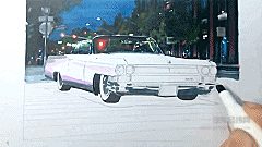 你画过汽车吗？ 看他是如何让凯迪拉克出神入画 