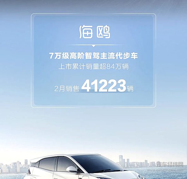 全民智驾共驭新程 海洋网2月销售152385辆