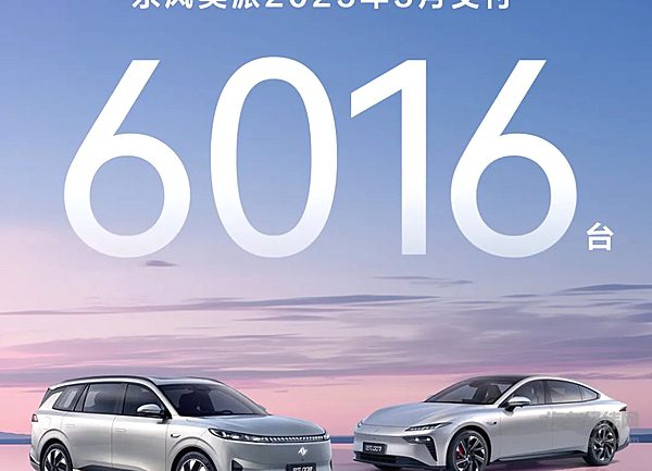 东风奕派3月交付6016台 同比增长438%！