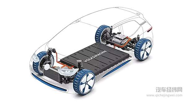 大众MEB平台，动力电池位于车底