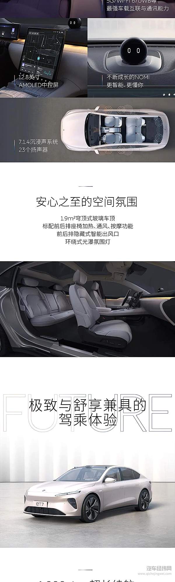 蔚来发布首款旗舰轿车ET7 全面升级