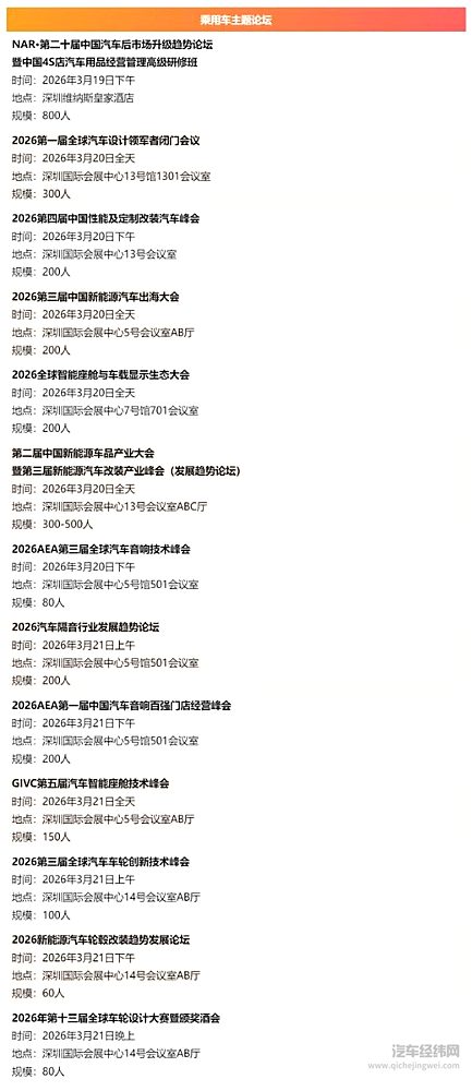 全球汽车人采购盛宴 2026九州展3月20日即将开幕！