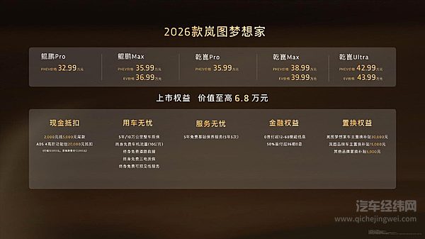 2026款岚图梦想家32.99万起驭梦上市 高端MPV行业痛点一一破解！