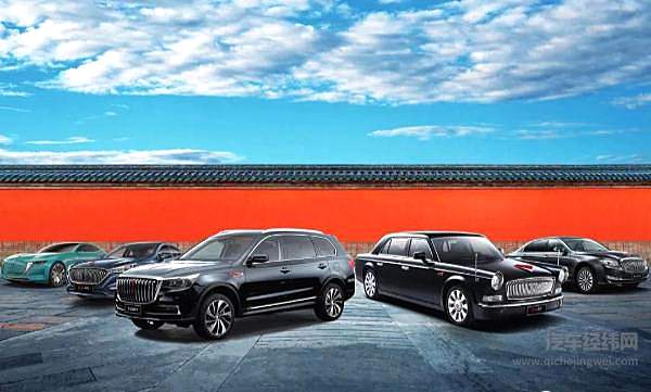 新红旗HS7与歼20同台 满满的CP感！