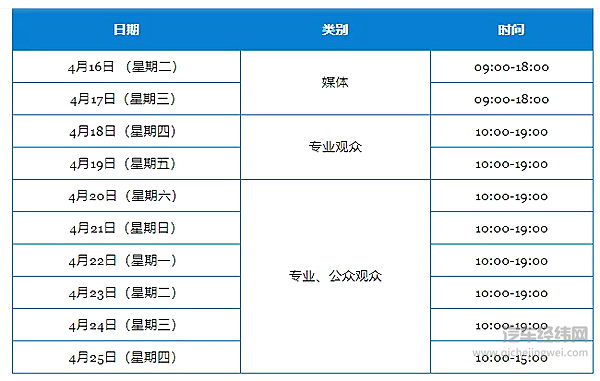 136场！ 2019上海车展媒体日新闻发布时间表公布