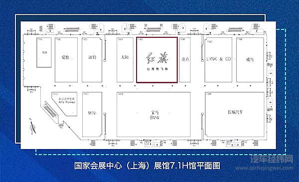 一张图了解2019年上海车展中国一汽红旗品牌展位