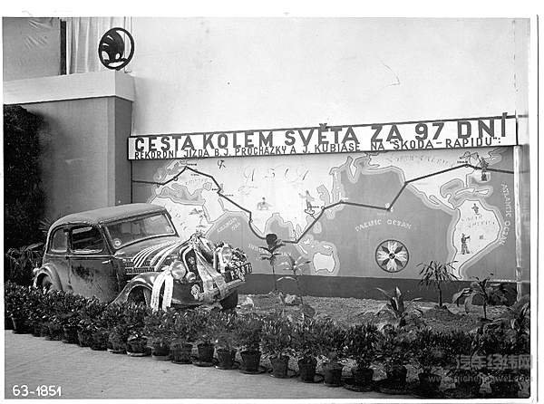 斯柯达POPULAR的长途旅行路线图，上海是路线中的其中一个经停站