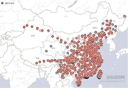 特斯拉充电网络覆盖全国多地区