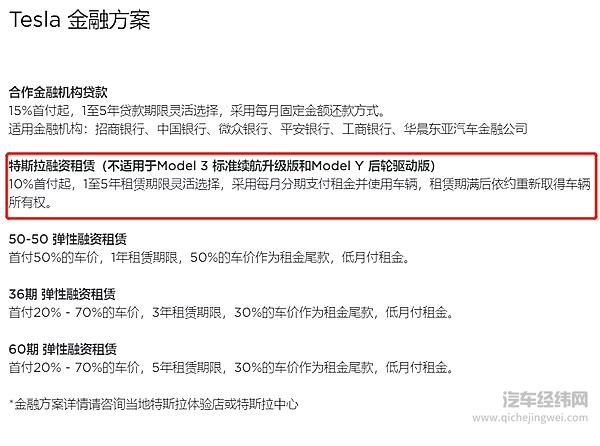 特斯拉官网截图