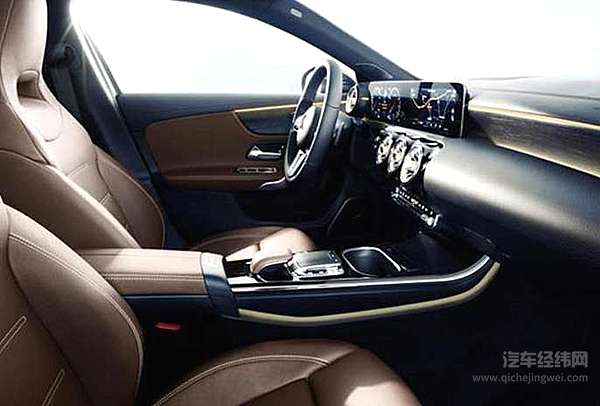 奔驰新A级内饰官图 简直就是小型的S级