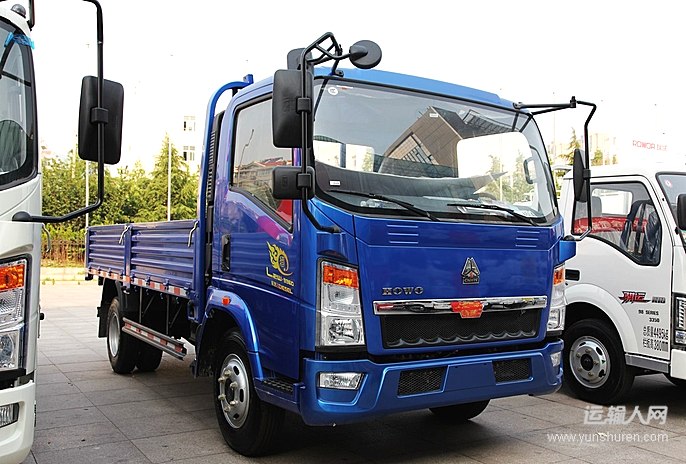 中国重汽howo悍将115马力42米单排栏板轻卡蓝牌十吨王zz1047d3415d145