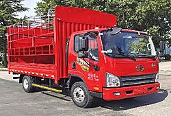 一汽解放轻卡虎V 180马力 4X2 4.16米 仓栅式单排国六轻卡载货车 (法士特变速箱)(CA5047CCYP40K42L2E6A85)