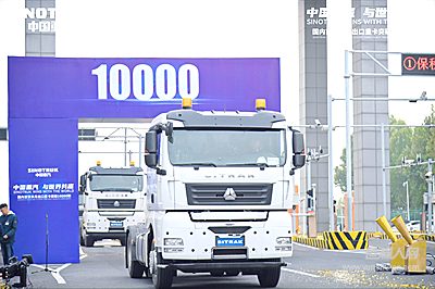 中国重汽与世界共赢 国内首家单月出口重卡突破10000辆第48244号