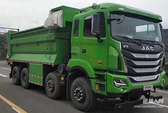 江淮格尔发A5 400马力 8X4 6.5米 国六重卡自卸车 (法士特变速箱)(HFC3311P1K6H25WS)的产品封面图