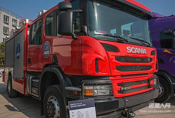 红色闪电斯堪尼亚p4004x4抢险救援消防车