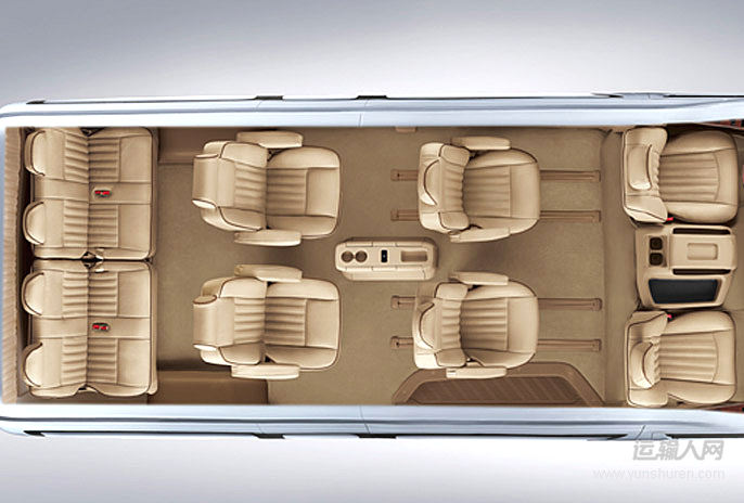 福田图雅诺风景g9长轴商运版160马力汽油14座营运客车