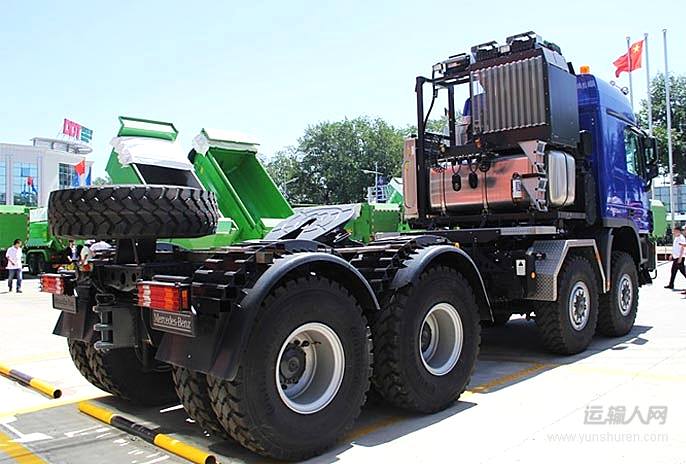 8×8 全驱大件运输牵引车(slt 4160 ak )_actros_奔驰卡车_图库_运输